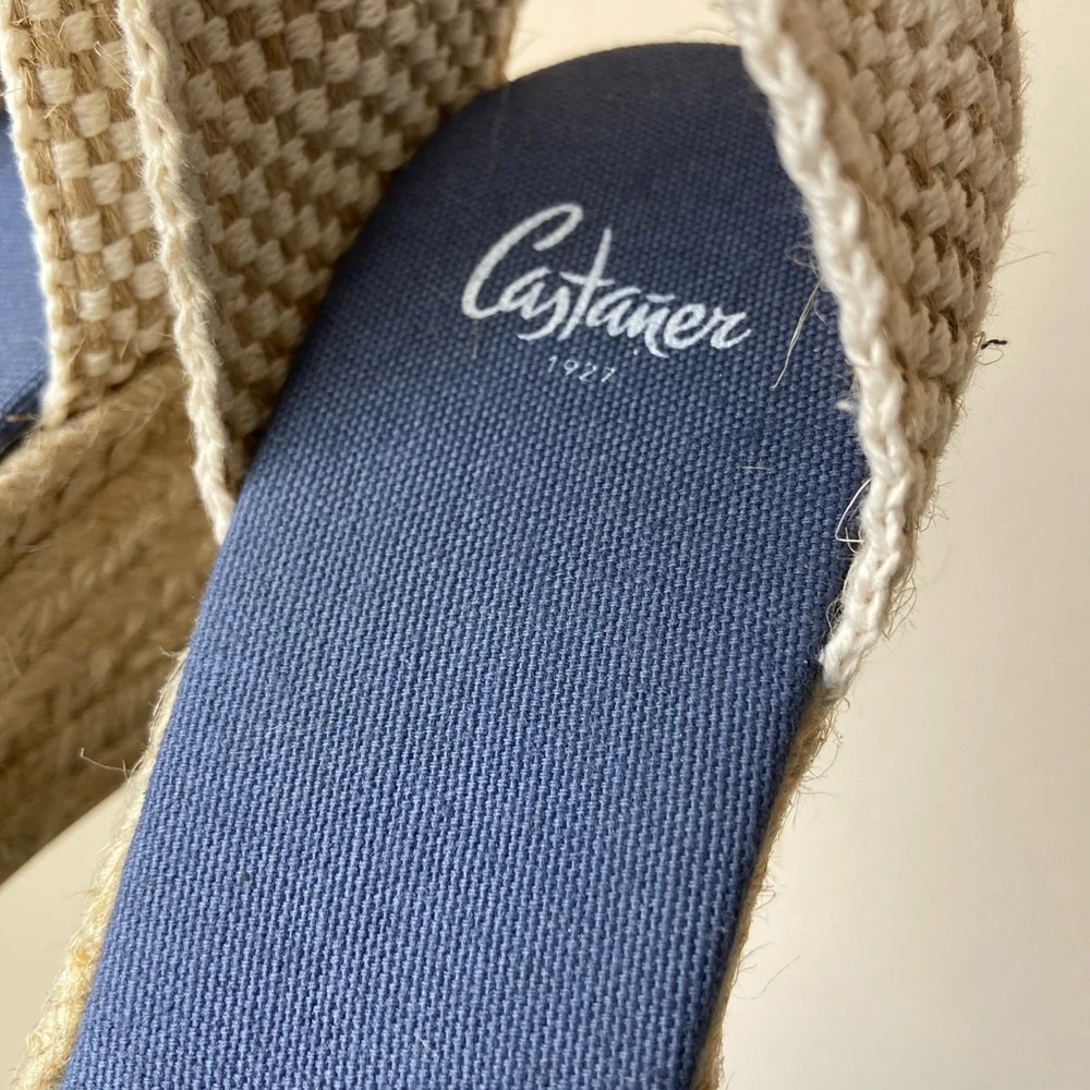 Castaner espadrille denim wedges, size 36